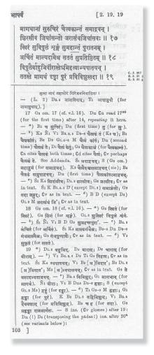 54 Fig. 3.2 A section of a page from the Critical Edition The section printed in large bold letters is part of the main text.