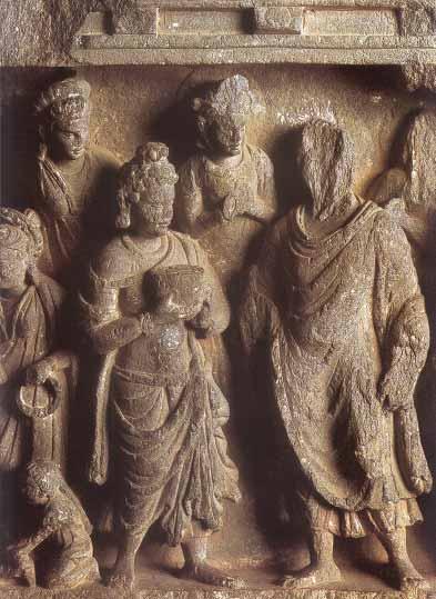 66 Fig. 3.6 Depiction of a mendicant seeking alms, stone sculpture (Gandhara) c. third century, CE THEMES IN INDIAN H ISTORY extension pure.