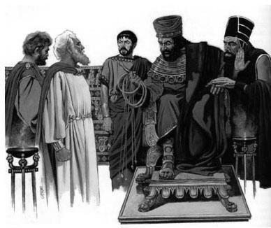King Rehoboam told Jeroboam and the others to come back in three days for his decision. At first, Rehoboam asked the advice from older men who had served his father Solomon.