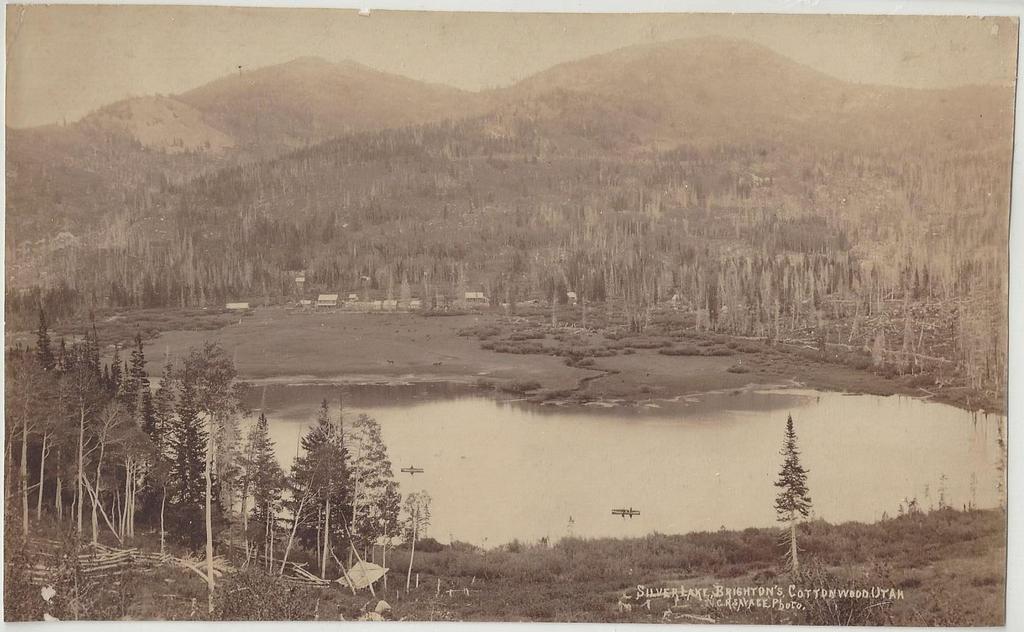 Big Cottonwood s Silver Lake 11- Savage, Charles Roscoe. Silver Lake, Brighton's Cottonwood Utah. Salt Lake City, UT: C.R. Savage Photo, (c.1870). Boudoir albumen [12.5 cm x 20.