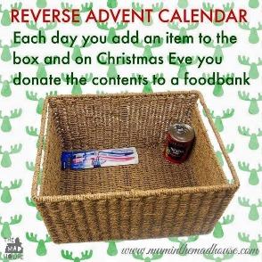 REVERSE ADVENT CALENDAR. Please join us in this really simple way to help those less fortunate than us to enjoy Christmas.