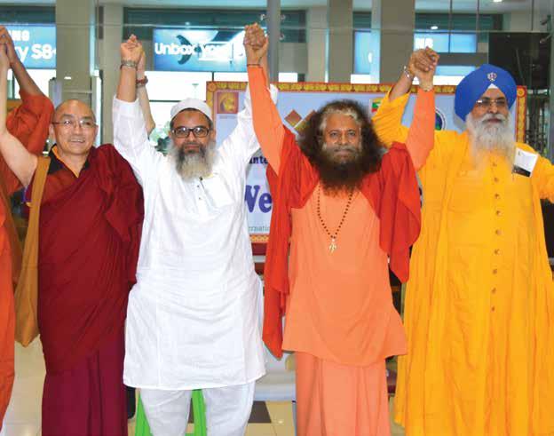 Election Day (US) 6 Diwali (Sikh) 7 8 9 10 Maulana Mahmood Madani, Secretary General of Jamiat-Ulama-i-Hind, and Pujya Swamiji lead an interfaith pledge during their visit to Myanmar.