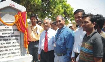Mukesh Kumar COO, during the Foundation Stone Laying ceremony of the Centralized Kitchen.