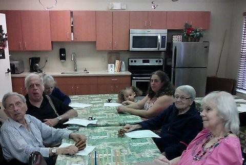 The children and residents played the Dreidel game and everyone enjoyed Chanukah cookies and gelt.