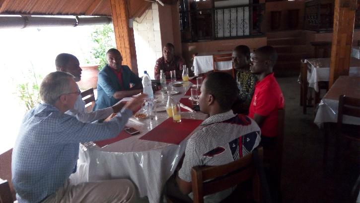 The Benin GCM team had lunch with him during which we shared our plans and dreams.