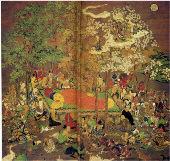 Zen Painting One style for public spaces, traditional Buddhist themes: Scenes from Buddha s life Bodhisattvas different style for private