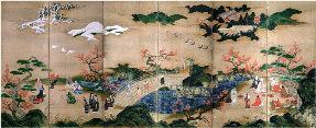 Kano Hideyori, 16 th century Six Panel Screen, L: 12 feet Tokyo