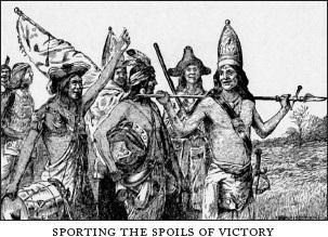 Smith then reported that some time later, a larger band of about a hundred Indians appeared at the fort, yelling and shrieking in boisterous joy.