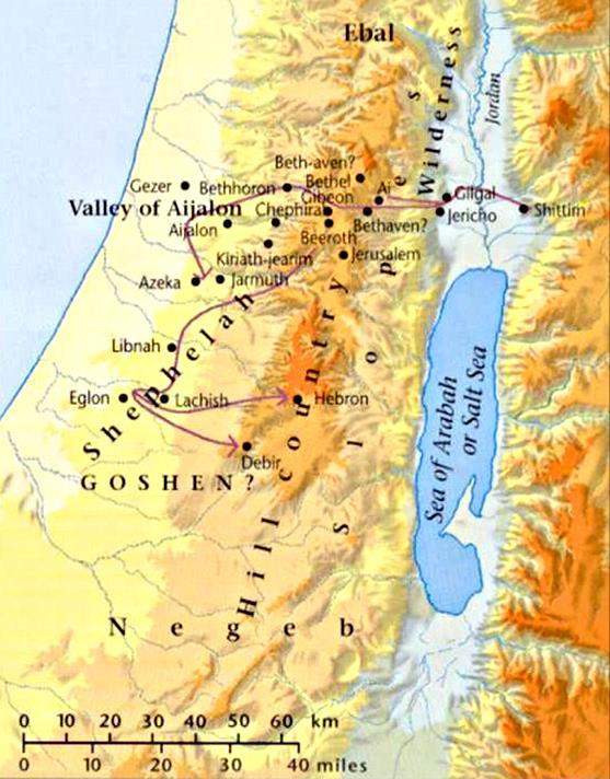 Lesson 4: Joshua 9 ~ 10 Chp 10: 28 43 Joshua & Israel marched on & utterly destroyed the following cities, their people &
