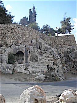 DEATH OF JUDAS Explanation: Judas hung himself on a precipice over the valley of Hinnom.