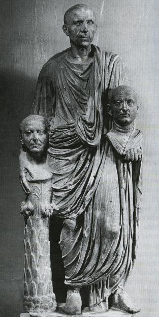 Roman Patrician With heads of his