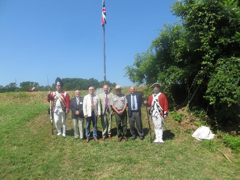 Re-Posting of the British Flag over the Royal Welch Fusiliers Redoubt at Yorktown A ceremonial reposting of the British flag over the Royal Welsh Fusiliers Redoubt was held on July 23, 2016 at the