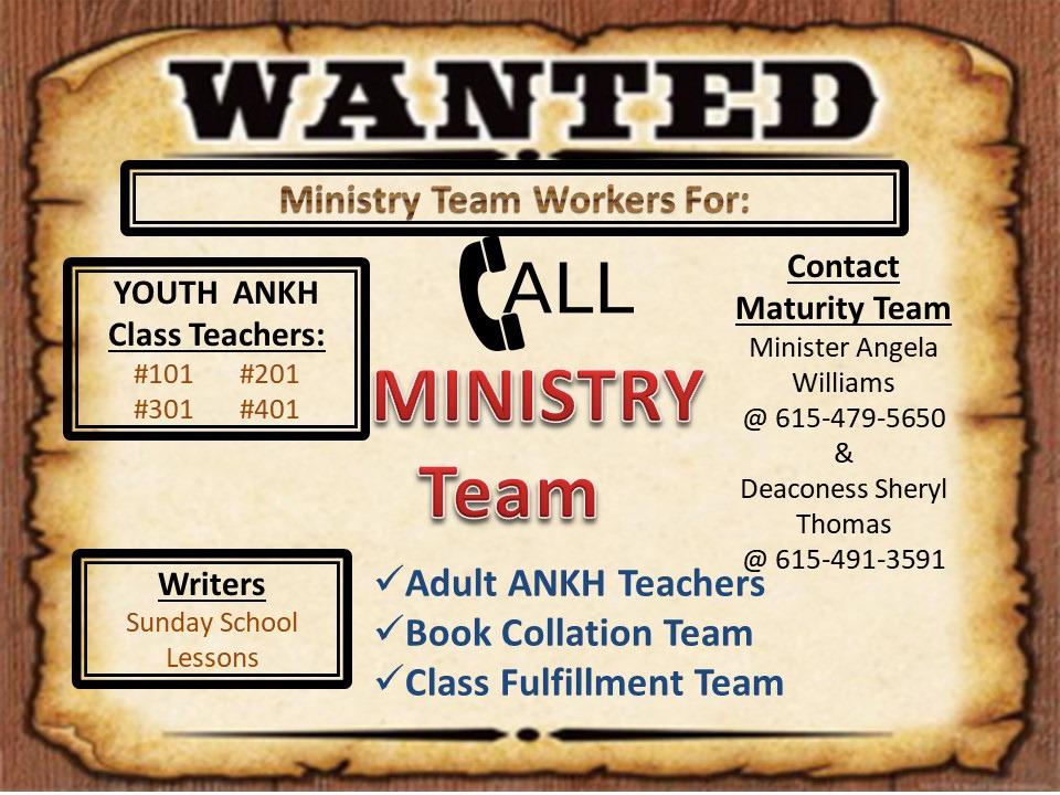 Children & Youth Ministry All interested persons wanting to work with the Children and Youth Ministry of FMBC, please join us for a brief