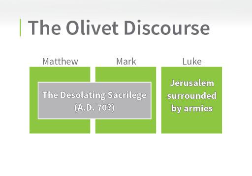 even on a grander scale at the very end of human history. Here it s significant to compare Matthew and Mark s accounts with Luke s.