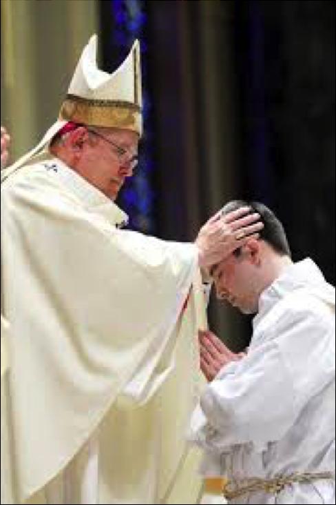Today the word "ordination" is reserved for the sacramental act which integrates a man into the order of bishops, priests,