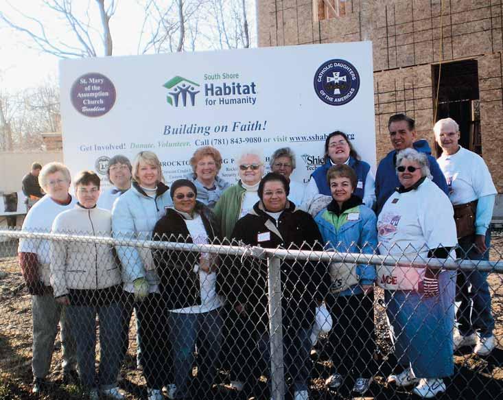 The Brockton Habitat build was a cooperative effort which included members of St. Mary of the Assumption Parish as well as Catholic Daughters.