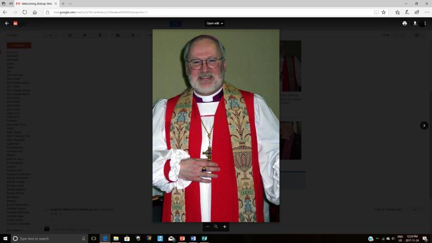 He has relinquished the exercise of ministry in the Anglican Church of Canada as of November 16, 2017.