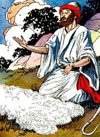 What did Gideon ask the Lord to do to the fleece of wool so he would know the Lord would be with him?