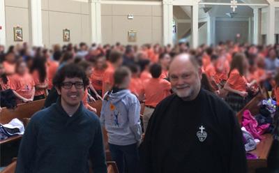 Phillip Donlan and Chris Gibson participated in the Here I Am vocation conference in
