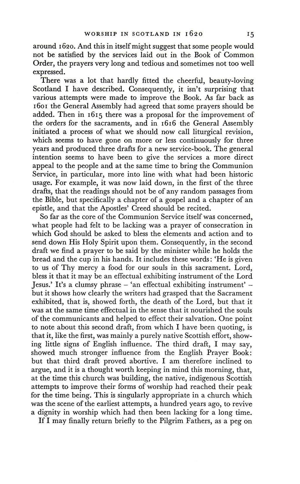 WORSHIP IN SCOTLAND IN 1620 15 around 162o.