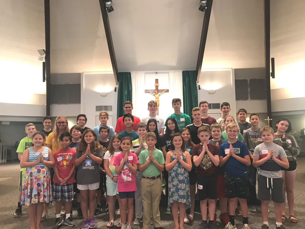 Gerald Bourg Dcn. Ed Boustany Dcn. Willard Boutté Dcn. Wade Broussard Dcn. Patrick Burke Thirty-three alter servers completed Holy Cross Church s summer training session.