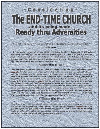 Overview of the Record of History and God s Plan for this time: Church through most of history was small, scattered and self-governing No central authority existed, nor could one exist persecutions /
