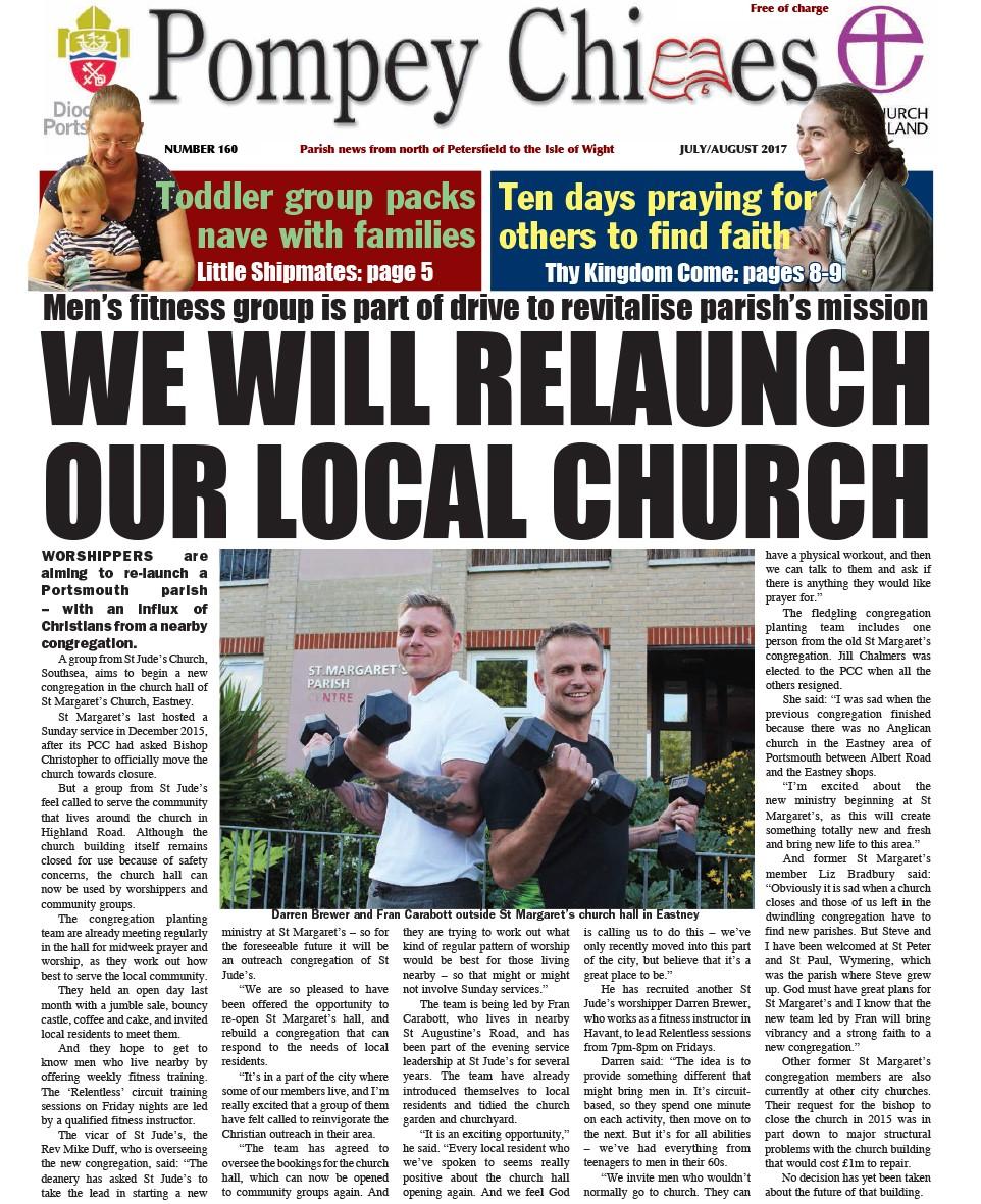 Pompey Chimes The Pompey Chimes is the 16-page newspaper of the Portsmouth Diocese, which is distributed to 8,000 readers across our parishes and church schools.