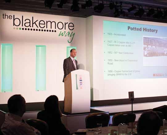 PR9000 The Blakemore Way_Newspaper February 2012_A3 24/01/2012 17:42 Page 2 Peter Points to Future Success Peter Blakemore explained that despite the tough trading conditions, the company had