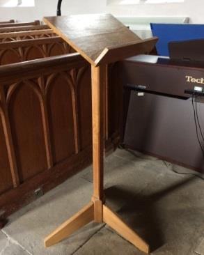 He also made amongst other things - the stools in the sanctuary, the step used by the font at baptisms and the flower bracket under the indoor war memorial on the West Arch.