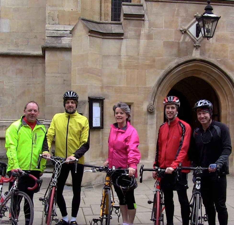 DUNWICH DYNAMO CYCLE RIDE FOR THE TEMPLE CHURCH ORGAN APPEAL The Temple Nights, a team of choir parents and friends, Ben Simms, Adrian Buchanan, Benedict Zucchi, Roddy Langmuir, Mike Clarke and (from