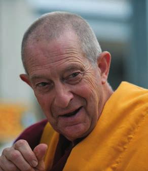 Thubten Gyatso, founder of Thubten Shedrup Ling Monastery; Lama Zopa Rinpoche teaching in the unfinished Great Stupa of Universal Compassion During the teachings, Rinpoche repeatedly emphasized the