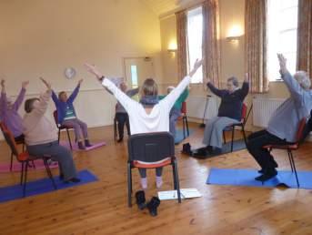 Chair Yoga! Find getting down on the floor and getting back up again too daunting? Need exercise but even walking is challenging?