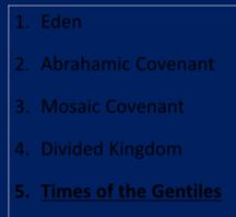 1. Kingdom Throughout the Bible 1. Eden 2. Abrahamic Covenant 3. Mosaic Covenant 4. Divided Kingdom 5. Times of the Gentiles 6. Old Testament Prophets 7. Post exile 8.