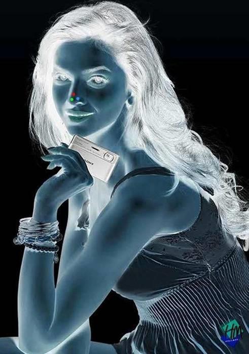 Instructions: 1. Stare at the red dot on the girl s nose for 30 seconds. 2.