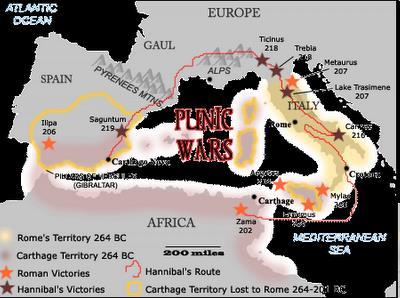 Second Punic War 218 201 B.C.E. Crosses Alps and fights in Italy for 16 years.