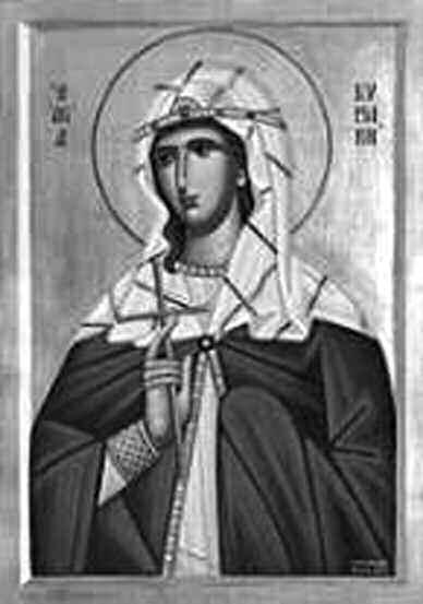 called to be saints... kyriake the Great Martyr July 7 Saint Kyriake was the daughter of Christian parents, Dorotheus and Eusebia.