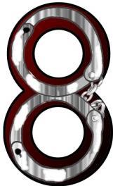 8. DO NOT STEAL. See how the handcuffs look like the number 8 & if you turn the number 8 on its side (Turn the card sideways) it looks like it could be a robber's mask.