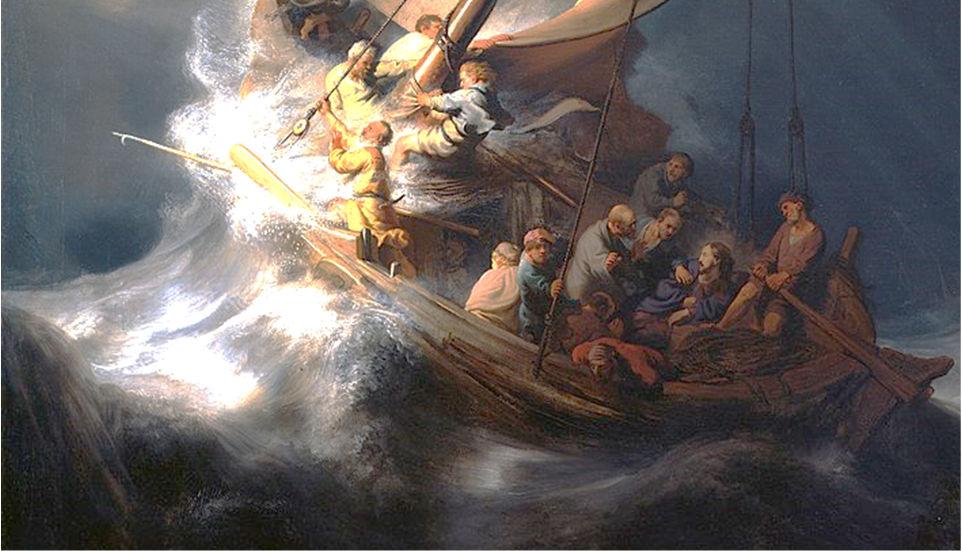 Storm on the Sea of Galilee, 1633 by Rembrandt.