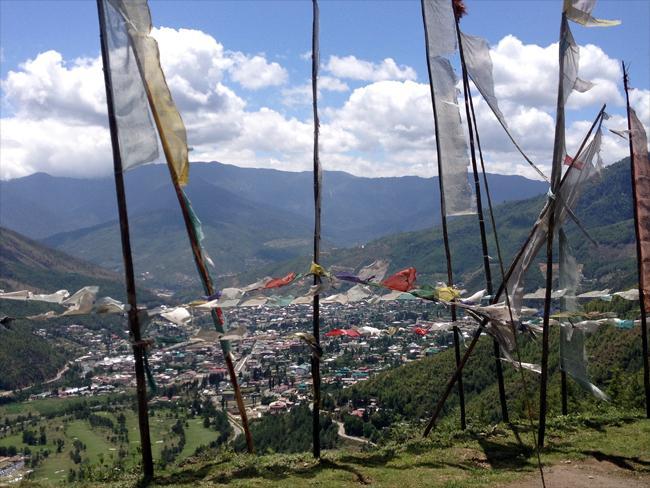 Day 8, March 30, 2015: Phobjikha Thimphu Thimphu Altitude: 2320m. Thimphu is a small, charming capital city nestled in the heart of the Himalayas with a polulation of about 100,000 people.