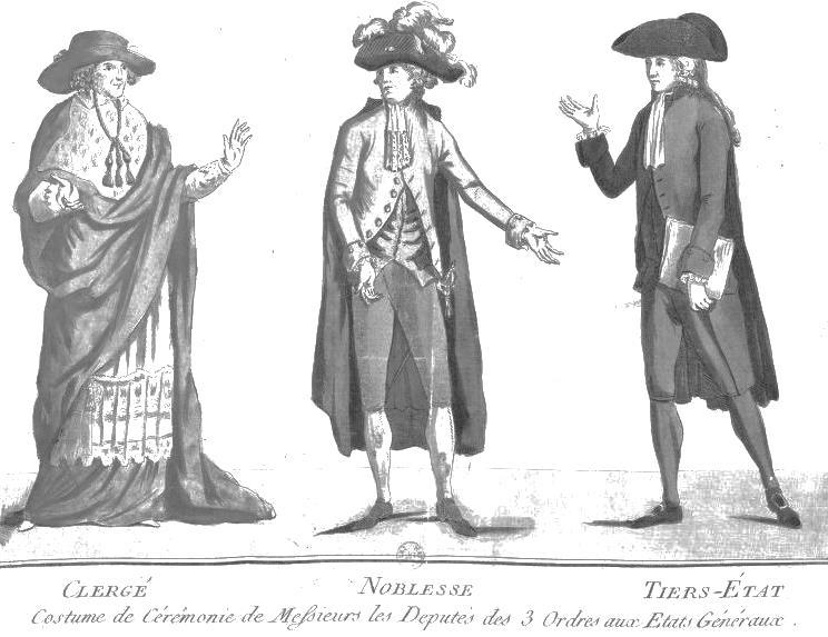 Incipient Phase of the Revolution Depiction of the characteristi c outfits of the Three Estates within the Estates- General Image Credit: Wikimedia Commons The first phase of the Revolution was
