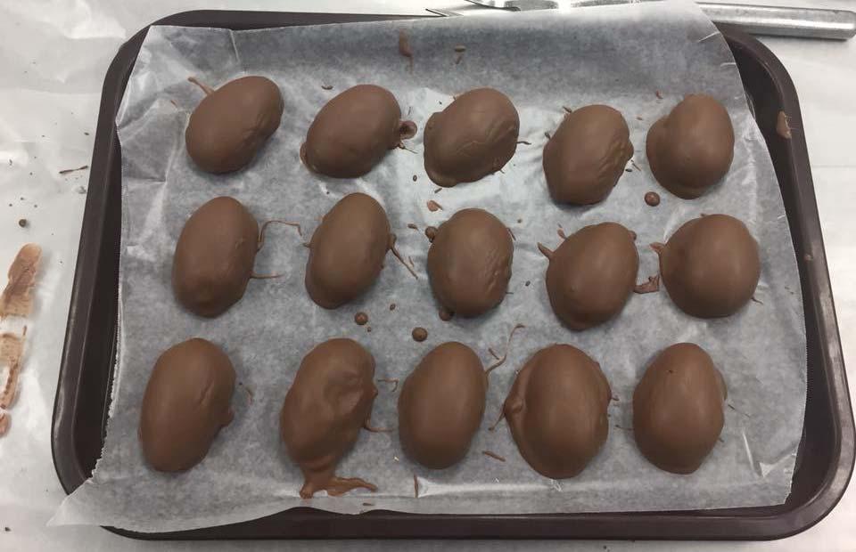 February 2018 Visit us online: Peanut Butter Egg Making Begins It s time for peanut butter egg making! Egg making takes place at 9:00 a.m. on Mondays, Tuesdays, and Thursdays. Lunch is provided!