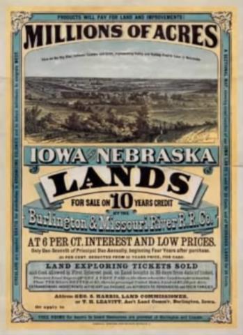 The Homestead Act turned over more than 270 million acres of public land to new settlers.