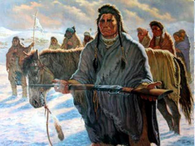 Chief Joseph and his tribe fought their way toward Canada for three months in freezing weather.
