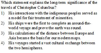 The voyages of Columbus eventually led to the Europeans establishing colonies (or overseas