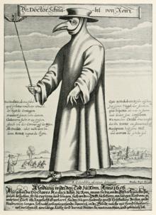 Figure 6, Paul Furst, Plague Doctor in Rome, engraving, 1656, reprinted in Images of Plague and Pestilence: Iconography and Iconology, Christine M.