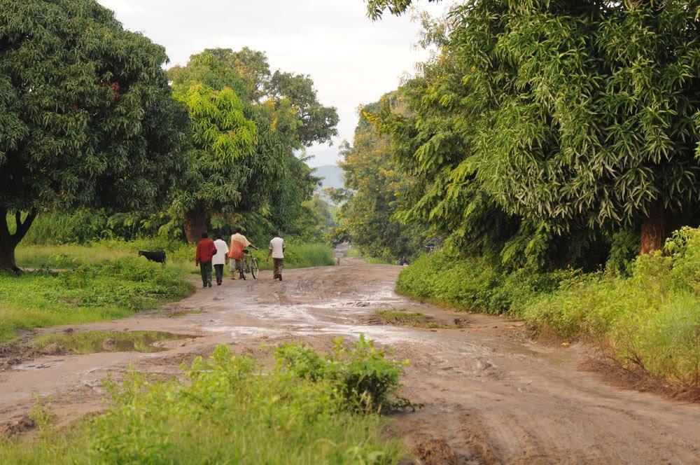 The road in the photo at left leads from Baraka to Fizi.