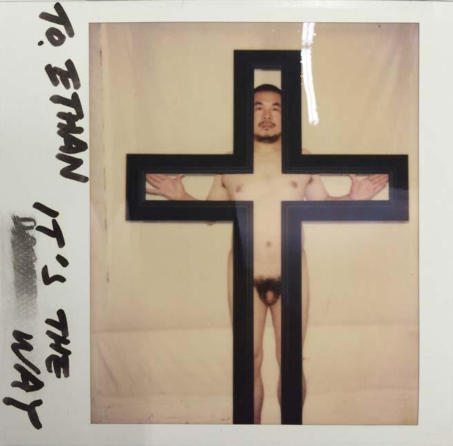 Cross: It s the Way (Self-portrait). Photo by Ai Weiwei. 1987.