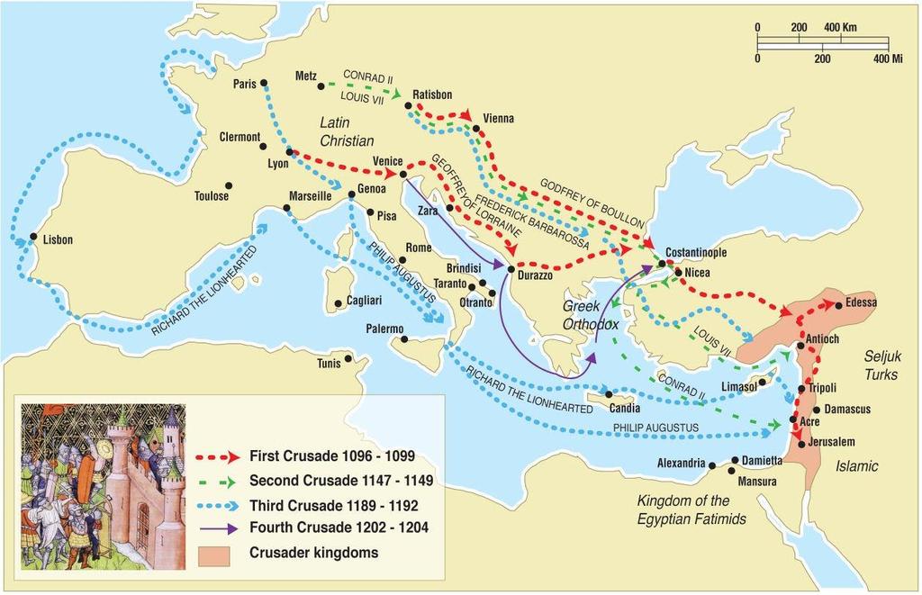 The Crusades First Crusade 1096-99 Second Crusade 1147-49 Third Crusade 1189-92 Fourth