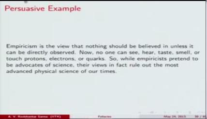 presence of electrons, protons etc and all which we can only see the effects of this things but you cannot