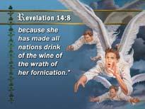 because she has made all nations drink of the wine of the wrath of her fornication. 121 Wine represents false doctrine.